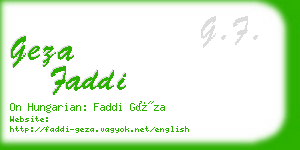 geza faddi business card